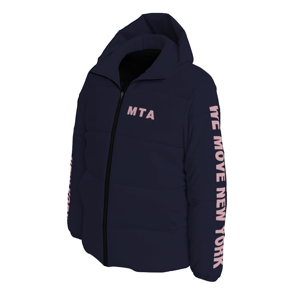 MTA Down Jacket (pink text)
