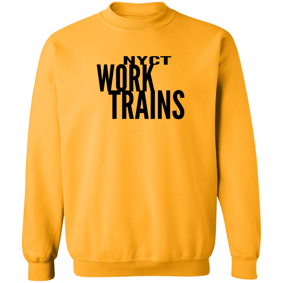 NYCT Work Trains T-Shirt Pullover Sweatshirt (yellow))