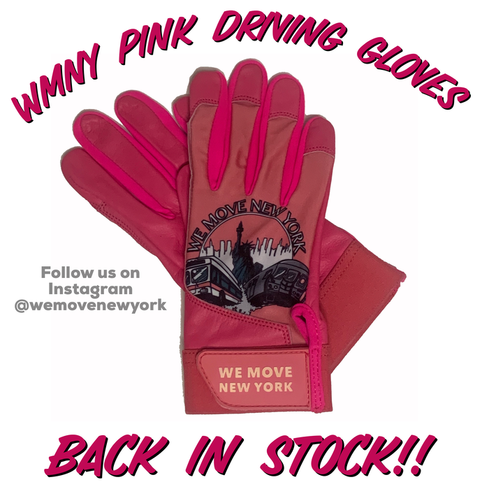 Pink WMNY Driving Gloves
