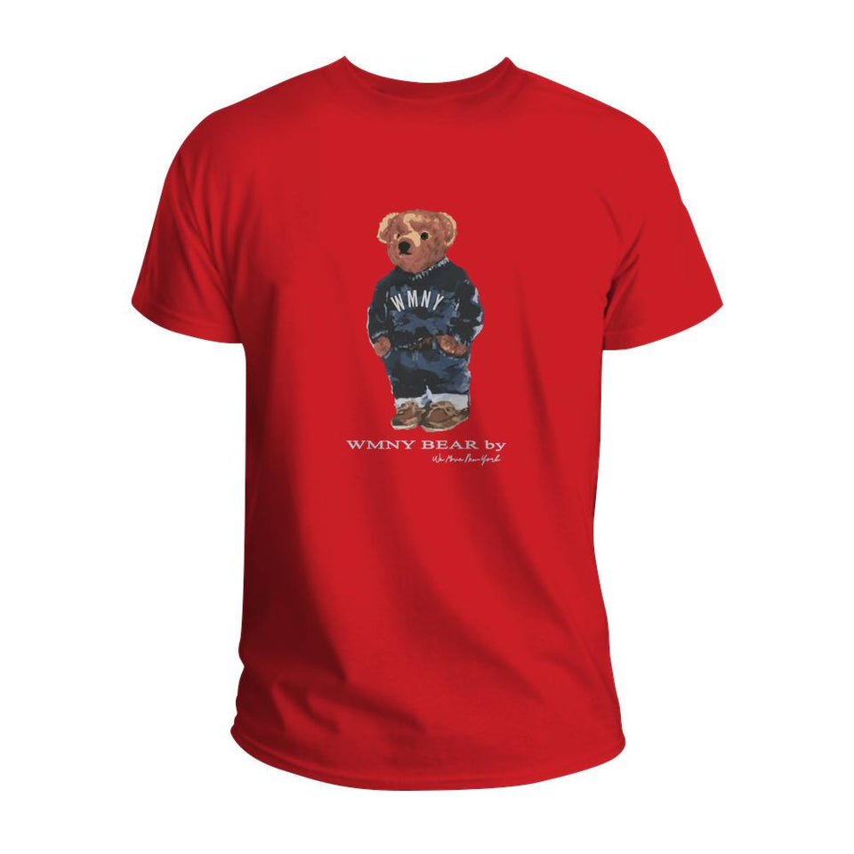 WMNY BEAR Classic T-shirt (navy blue, red)